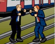 Downing street fighter online humor játék